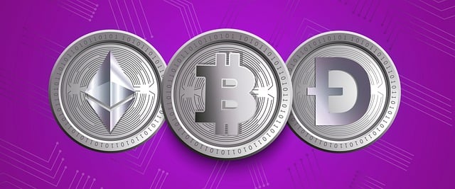 Free bitcoin ethereum dogecoin illustration