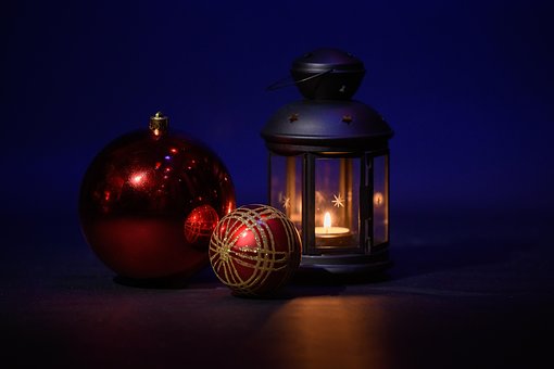 Kerstmis, Licht, Kaars, Kerstballen