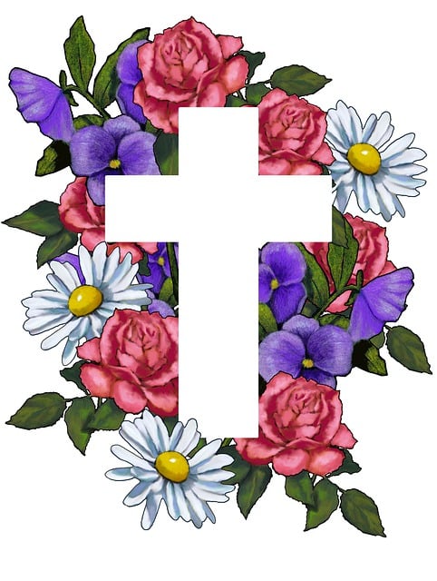Kryss, Kristendom, Blomster, Religion