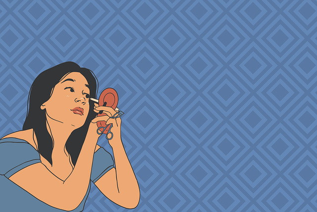Free cosmetics trick eye makeup illustration