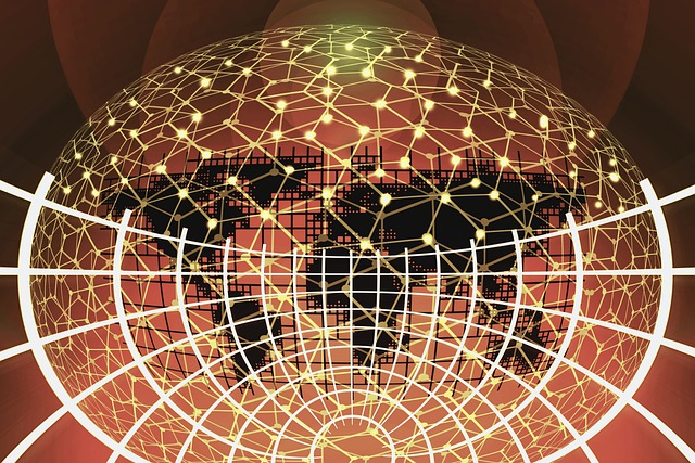 Free networking globe globalization illustration