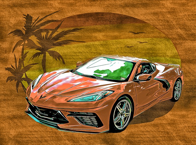 Free corvette vehicle automobile illustration