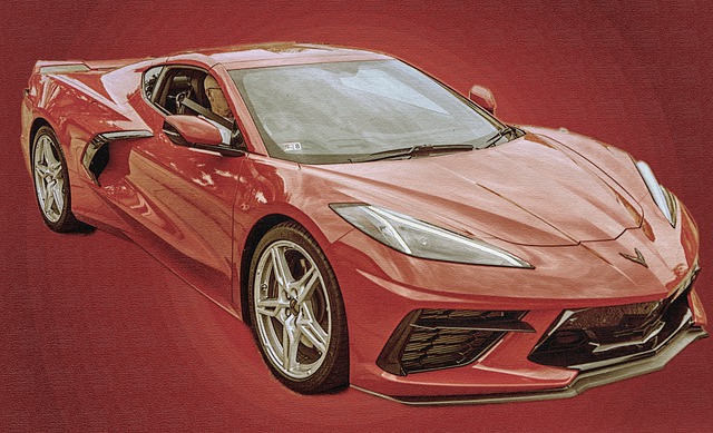 Free corvette automobile vehicle illustration