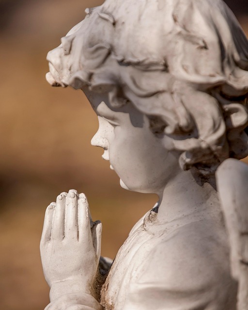 Ángel, Escultura, Rezar, Estatua