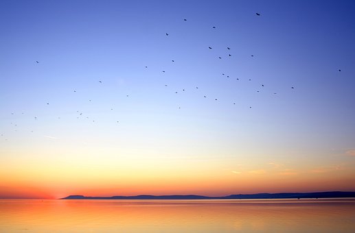 Lago, Natureza, Pôr Do Sol, Céu
