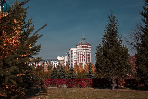 Stadt, Gebäude, Architektur, Herbst