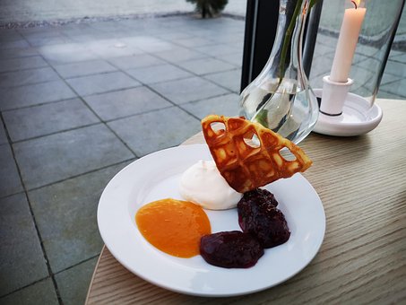 Frühstück, Hotelfrühstück, Waffeln