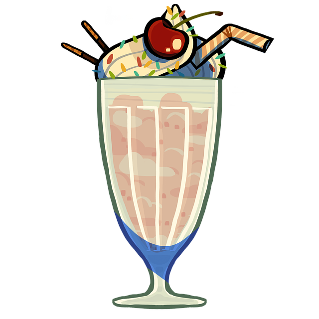 Free milkshake cherry sweet illustration