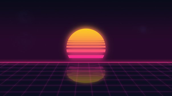 Retro, Sonnenuntergang, Spiele, Natur