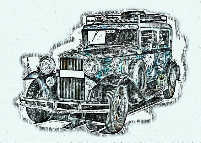 Free hudson v8 hudson hornet antique car illustration