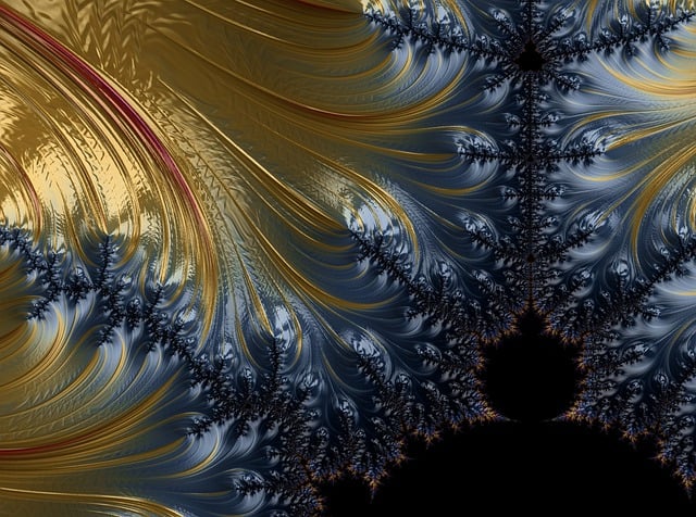 Free fractal pattern spiral background metallic background illustration