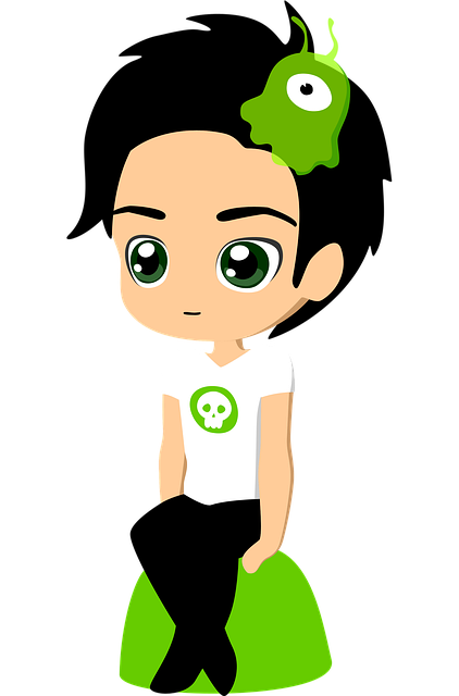 Free boy man sitting illustration