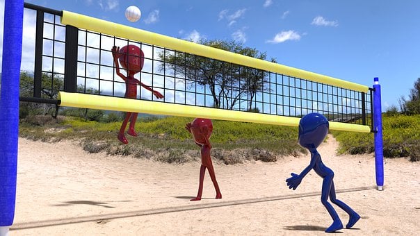 Beachvolley, Sport, Strand, Sommer