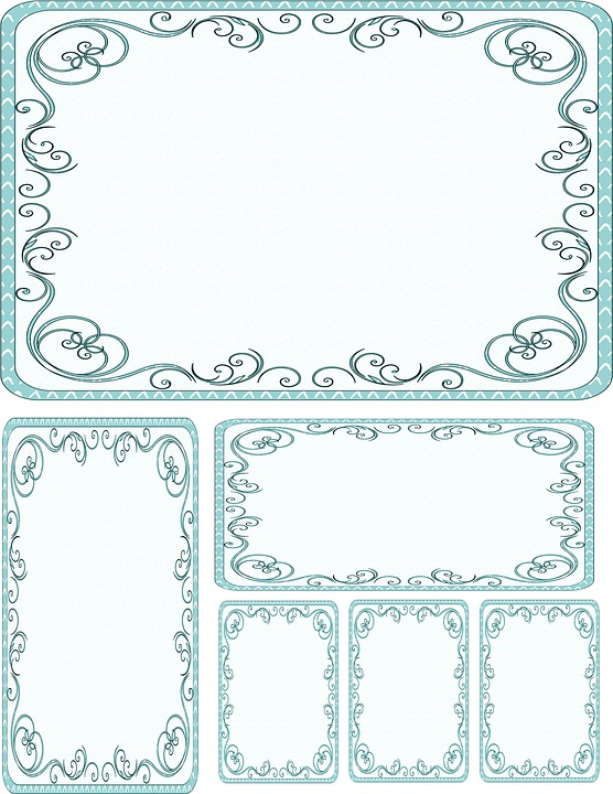 Teal Rant Border Download Decorative Border, Frame, Teal Border. Royalty-Free Stock ...
