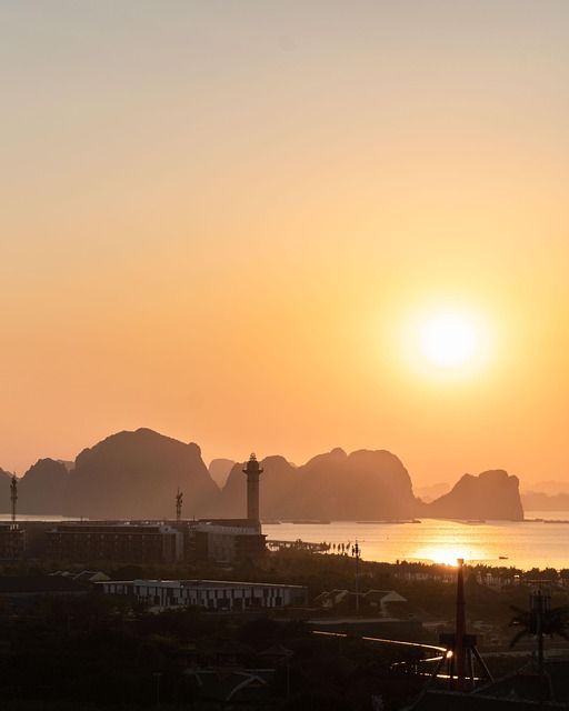 Vietnam, Sonnenaufgang, Stadt, Natur