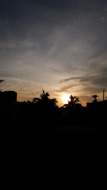 Solnedgang, Himmel, Potrait, Trend