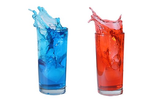 Kunst, Abstrakt, Glas, Væske, Rød, Blå