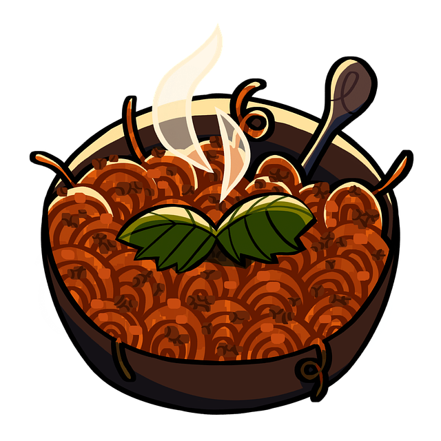 Free spaghetti bolognese meal illustration