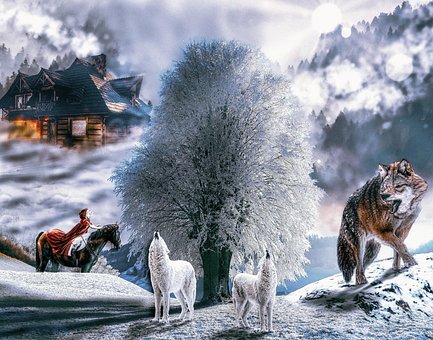 Free Wolves Tree photo and picture