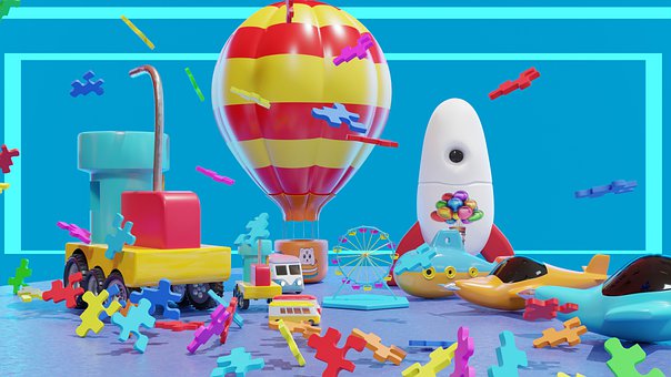 Играчки, 3D Визуализация, 3D Макет
