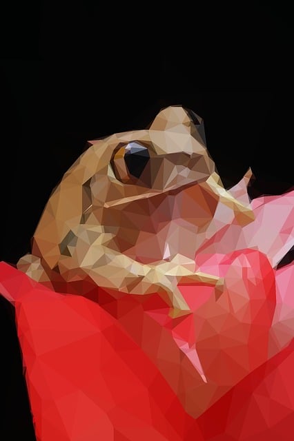 Free frog amphibian pixel art illustration