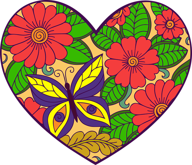 Download free HD stock image of Heart Flower Wallpaper Free heart flower wallpaper flower background illustration