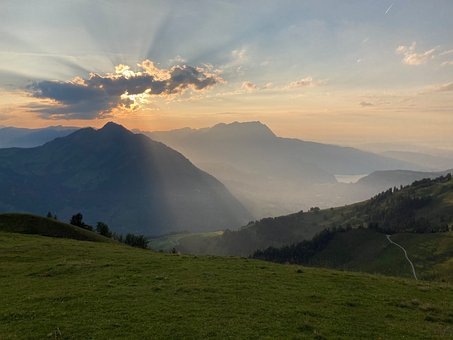 Free Mountains Sunrise photo and picture