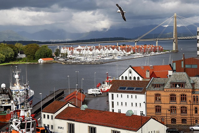 Norge, By, Landsby, Kyst, Udendørs