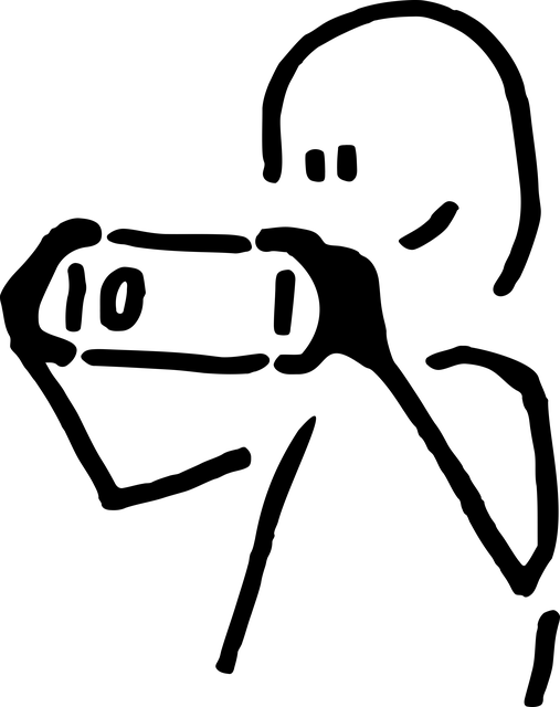 Free smartphone watching stick man illustration