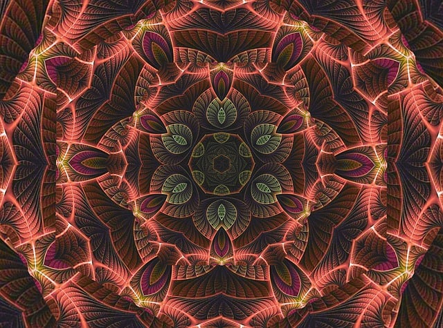 Kaleidoskop, Rosette, Blumenmuster