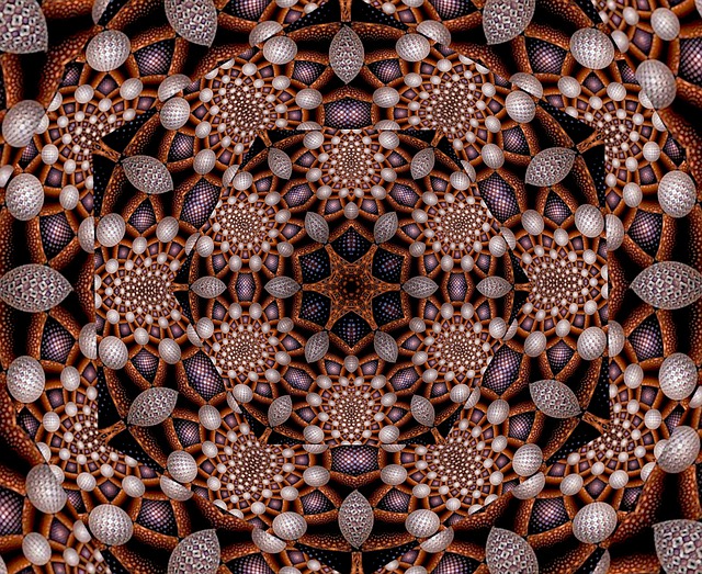 Kaleidoskop, Rosette, Blumenmuster