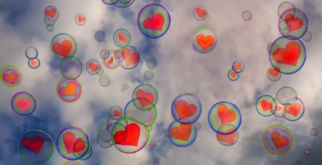 Free Soap Bubbles Hearts photo and picture