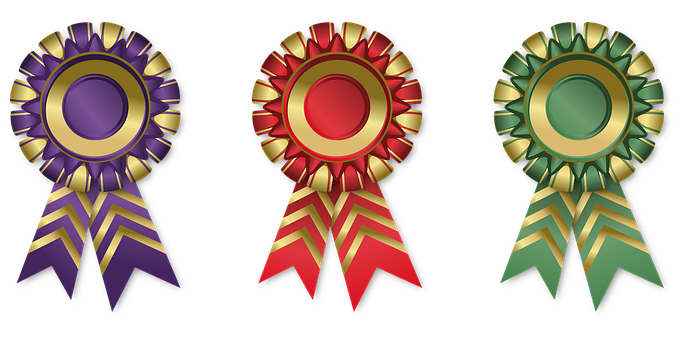 Badge, Bånd, Medalje, Vinder, Certifikat