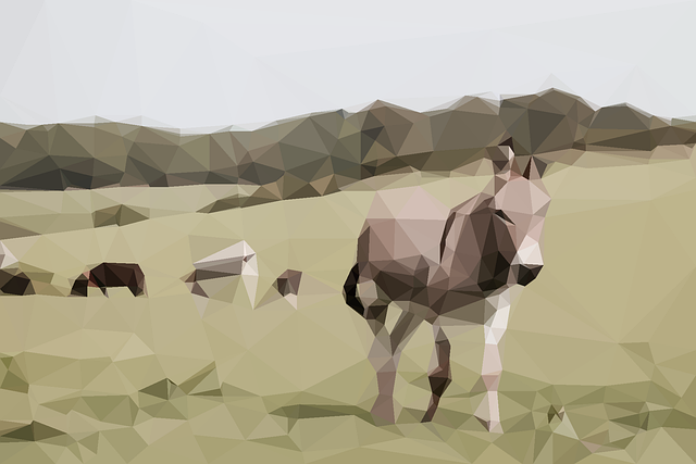 Free donkey pasture pixel art vector