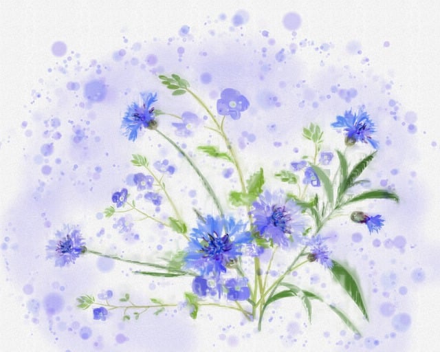 Free flowers watercolor painting illustration