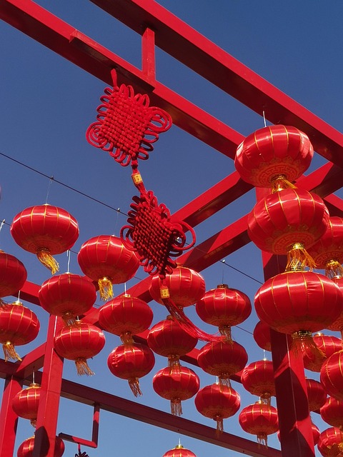 Free Chinese Knot Red Lantern photo and picture