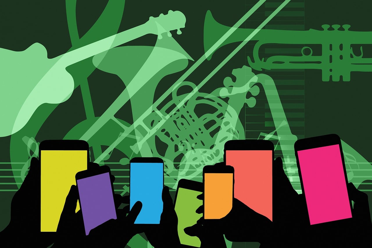 Download Smartphones, Musical Instruments, Concert. RoyaltyFree Stock Illustration Image Pixabay