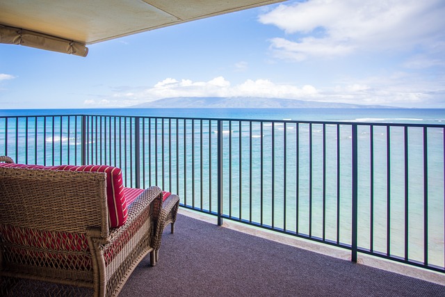 A serene balcony overlooking the beach