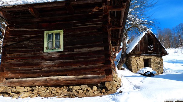 Free Wooden House The Snow photo and picture