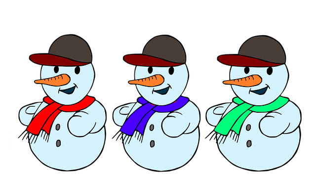 Free snowman clip art cutout illustration