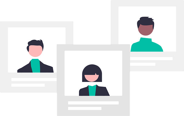 Free bio profile employee data vector