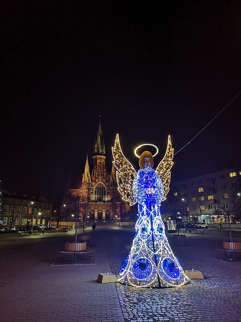Polen, Krakow, Kirke, Engel, Jul