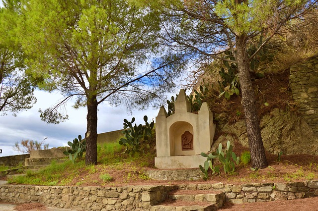Kapelle, Hügel, Katholisch, Kaktus