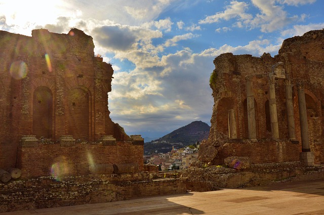 Theater, Italien, Griechenland, Himmel