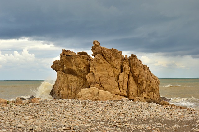 Meer, Strand, Felsen, Küste, Ufer