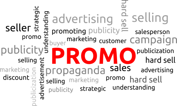 Promo, Forfremmelse, Typografi, Salg