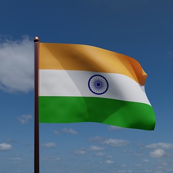 Bandeira Indiana, Tricolor, Ondulado
