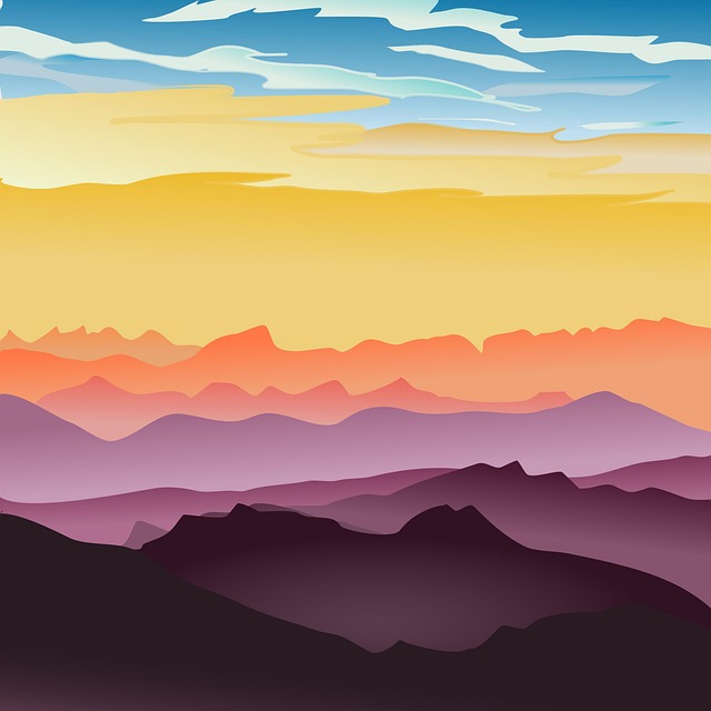 Free Sunset Mountains photo and picture