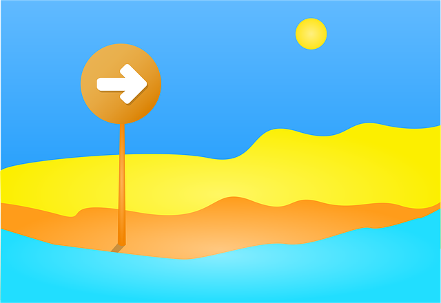 Free beach direction arrow vector
