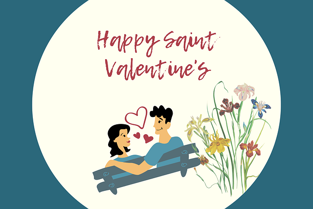 Free valentine's day love couple illustration